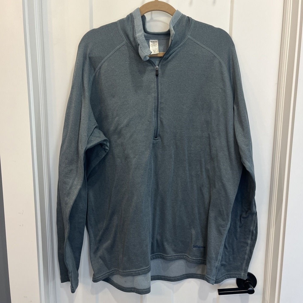 Patagonia Mens Blue 1/2 Zip Pullover Active Jacket Size‎ XL Warmth Outdoors